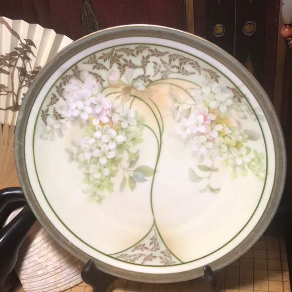 Reinhold Schlegelmilch Tillonvitz Germany Plate 8 7/16”D Delicate Elegant Flower - Picture 1 of 9